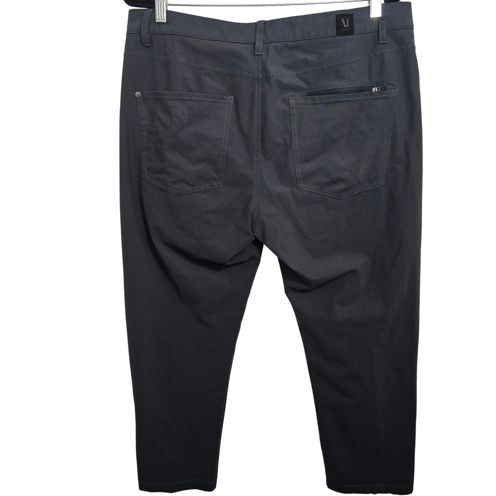 Vuori Mens Meta Pants Charcoal Grey Performance Stretch Tapered Chino size 36x25 - Picture 3 of 6